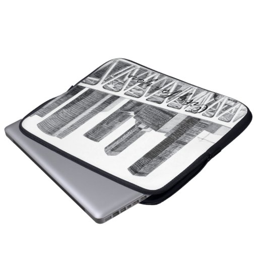 U-Bahn-Brücke Laptopschutzhülle (Vorne Knopf)