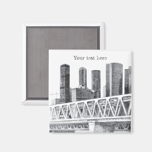 U-Bahn-Brücke Magnet (Vorderseite/Rückseite)