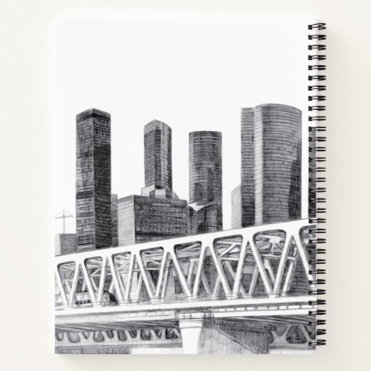 U-Bahn-Brücke Notizblock (Rückseite)