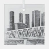 U-Bahn-Brücke Ornament Aus Glas (Vorderseite)
