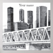 U-Bahn-Brücke Poster (Vorne)