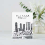 U-Bahn-Brücke Postkarte (Stehend Vorderseite)