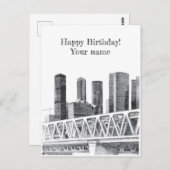 U-Bahn-Brücke Postkarte (Vorne/Hinten)