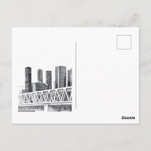 U-Bahn-Brücke Postkarte (Rückseite)