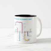 U-Bahn-Cup des Sonnensystems Zweifarbige Tasse (VorderseiteRechts)