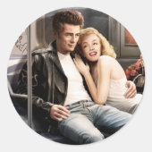 U-Bahn-Fahrer Runder Aufkleber (Vorderseite)