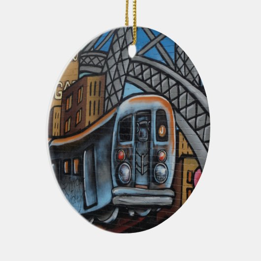 U-Bahn-Graffiti-Kunst Keramik Ornament (Rechts)