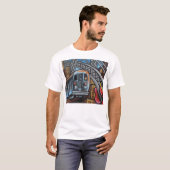 U-Bahn-Graffiti-Kunst T-Shirt (Vorne ganz)