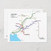U-Bahn in Athen Postkarte (Vorne/Hinten)
