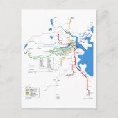 U-Bahn in Boston Postkarte (Vorderseite)