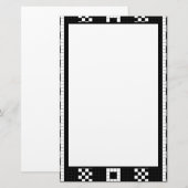 U-Bahn-Karierte Geometrien RL90 Briefpapier (Vorne/Hinten)