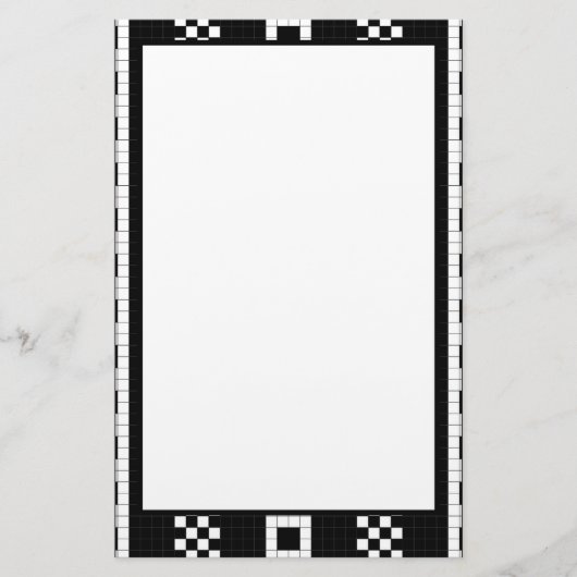 U-Bahn-Karierte Geometrien RL90 Briefpapier (Vorderseite)