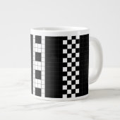 U-Bahn-Karierte Geometrien RL90 Jumbo-Tasse (Vorderseite Rechts)
