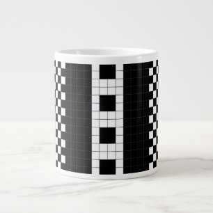 U-Bahn-Karierte Geometrien RL90 Jumbo-Tasse