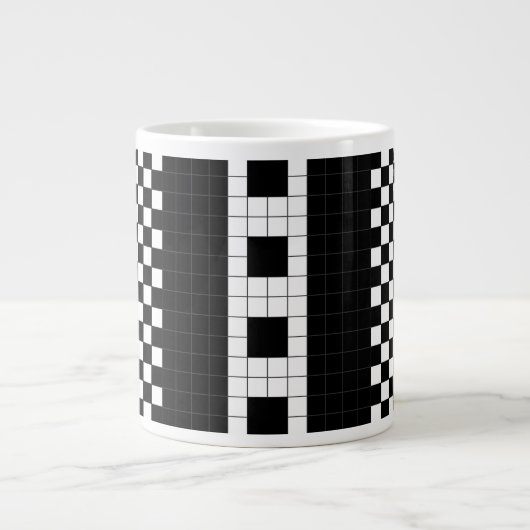 U-Bahn-Karierte Geometrien RL90 Jumbo-Tasse (Vorderseite)