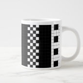 U-Bahn-Karierte Geometrien RL90 Jumbo-Tasse (Rechts)