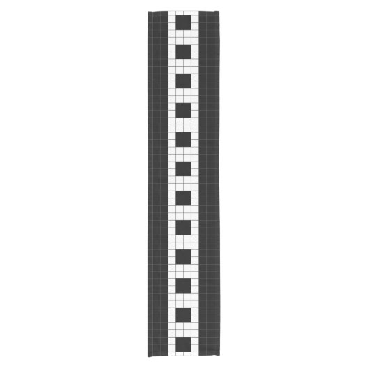 U-Bahn-Karierte Geometrien RL90 Kurzer Tischläufer (Vorderseite)