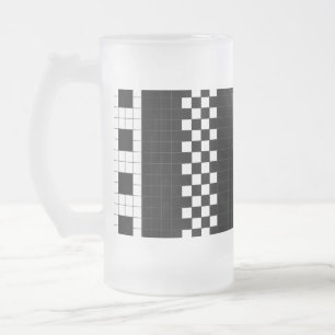 U-Bahn-Karierte Geometrien RL90 Mattglas Bierglas