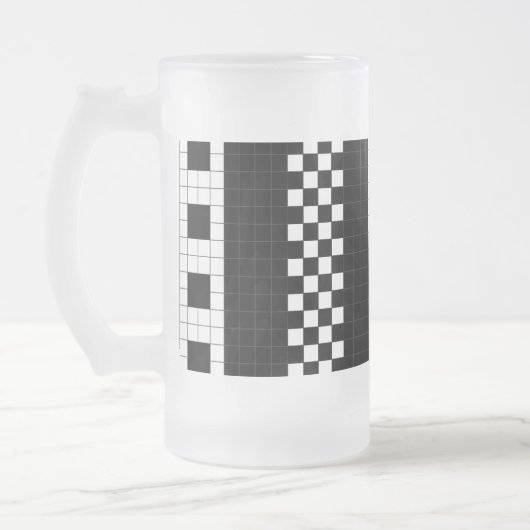 U-Bahn-Karierte Geometrien RL90 Mattglas Bierglas (Links)