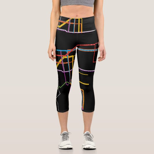 U-Bahn-Karte Capri Leggings (Vorderseite)