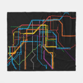 U-Bahn-Karte Fleecedecke (Vorderseite (Horizontal))