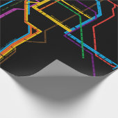 U-Bahn-Karte Geschenkpapier (Ecke)