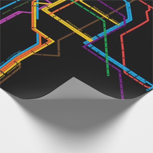 U-Bahn-Karte Geschenkpapier (Ecke)