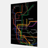 U-Bahn-Karte NY-Stadt Acrylschild (Winkel)