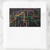 U-Bahn-Karte NY-Stadt Rechteckiger Aufkleber (Tasche)