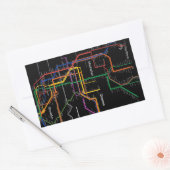 U-Bahn-Karte NY-Stadt Rechteckiger Aufkleber (Umschlag)