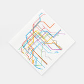 U-Bahn-Karte Serviette (Ecke)