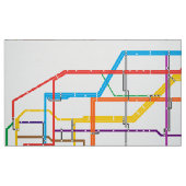 U-Bahn-Karte Stoff (Fat Quarter (45,7 x 55,9 cm))