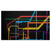 U-Bahn-Karte Stoff (Fat Quarter (45,7 x 55,9 cm))