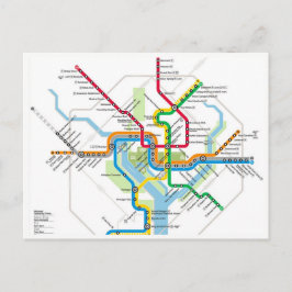 U-Bahn-Karte Washington D.C. Postcard Postkarte