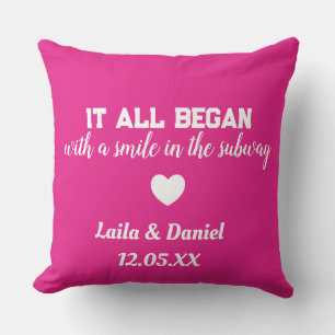 U-Bahn-Kissen für personalisierte Liebe - Name und Kissen