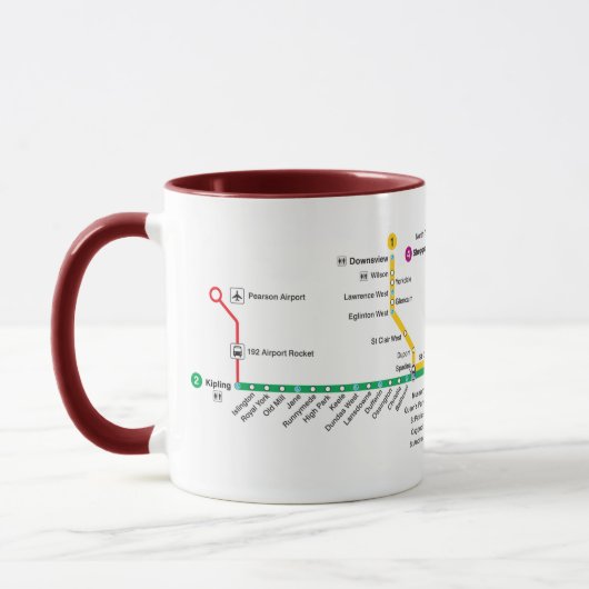U-Bahn-Linie Toronto Tasse (Links)