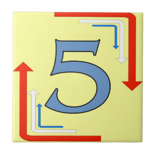 U-Bahn-Pfeile mit Rahmen 5 Fliese