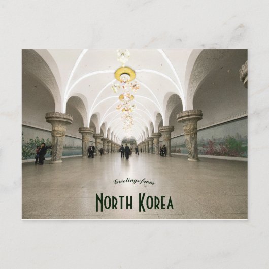 U-Bahn Pjöngjang Nordkorea Postkarte (Vorderseite)