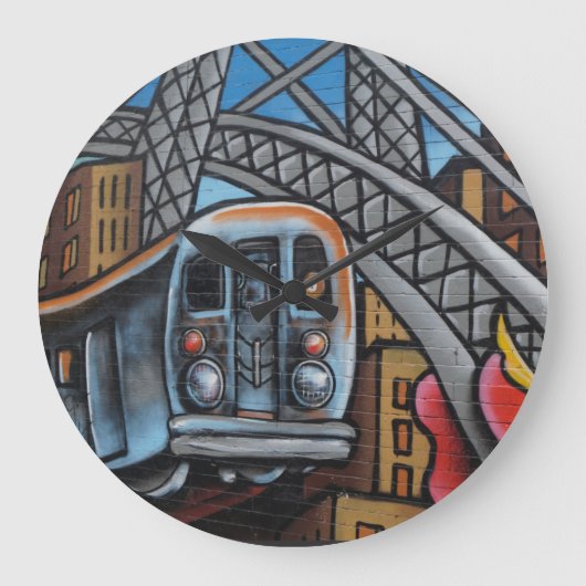 U-Bahn städtische Graffiti-Kunst Große Wanduhr (Vorderseite)