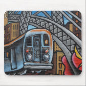 U-Bahn städtische Graffiti-Kunst Mousepad (Vorne)