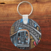 U-Bahn städtische Graffiti-Kunst Schlüsselanhänger (Vorderseite)