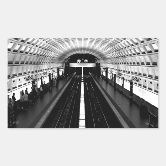 U-Bahn-Station Washington Rechteckiger Aufkleber (Vorderseite)