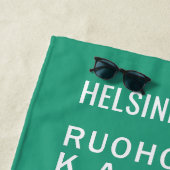 U-Bahn-Stationen in Helsinki individuelle Name und Strandtuch (Beispiel)