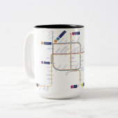 U-Bahn-Tasse Brusell Zweifarbige Tasse (Vorderseite Links)