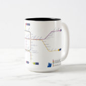 U-Bahn-Tasse Brusell Zweifarbige Tasse (VorderseiteRechts)
