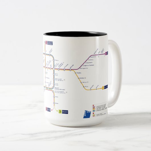U-Bahn-Tasse Brusell Zweifarbige Tasse (VorderseiteRechts)