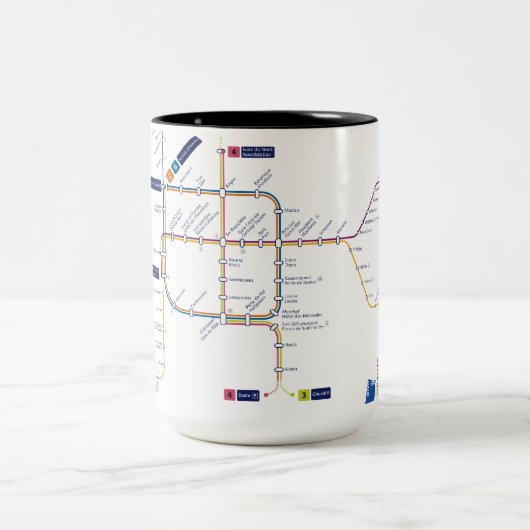 U-Bahn-Tasse Brusell Zweifarbige Tasse (Mittel)