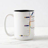 U-Bahn-Tasse Brusell Zweifarbige Tasse (Links)