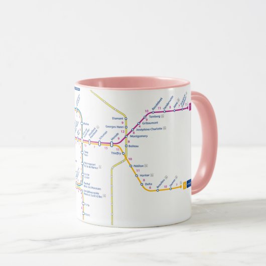 U-Bahn-Tasse Brüssel Tasse (VorderseiteRechts)
