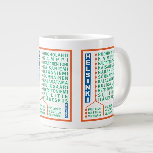 U-Bahn-Tasse in Helsinki Jumbo-Tasse (Vorderseite Rechts)
